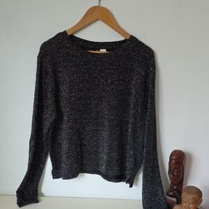 H&M Black Metallic Knit Sweater